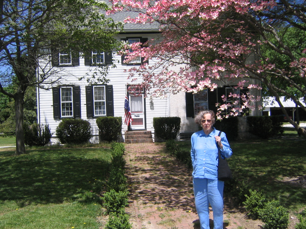 2006.04.30 - Ester in front of Miller homestead